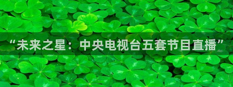 蓝鲸体育免费观看比赛：“未来之星：中央电视台五套节目直播”