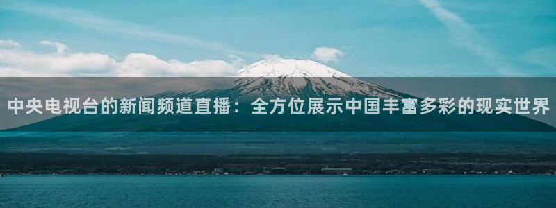 蓝鲸直播软件下载：中央电视台的新闻频道直播：全方位展示中国丰富多彩的现实世界